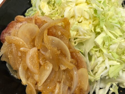 ポークソテー 塩麹玉ねぎソース